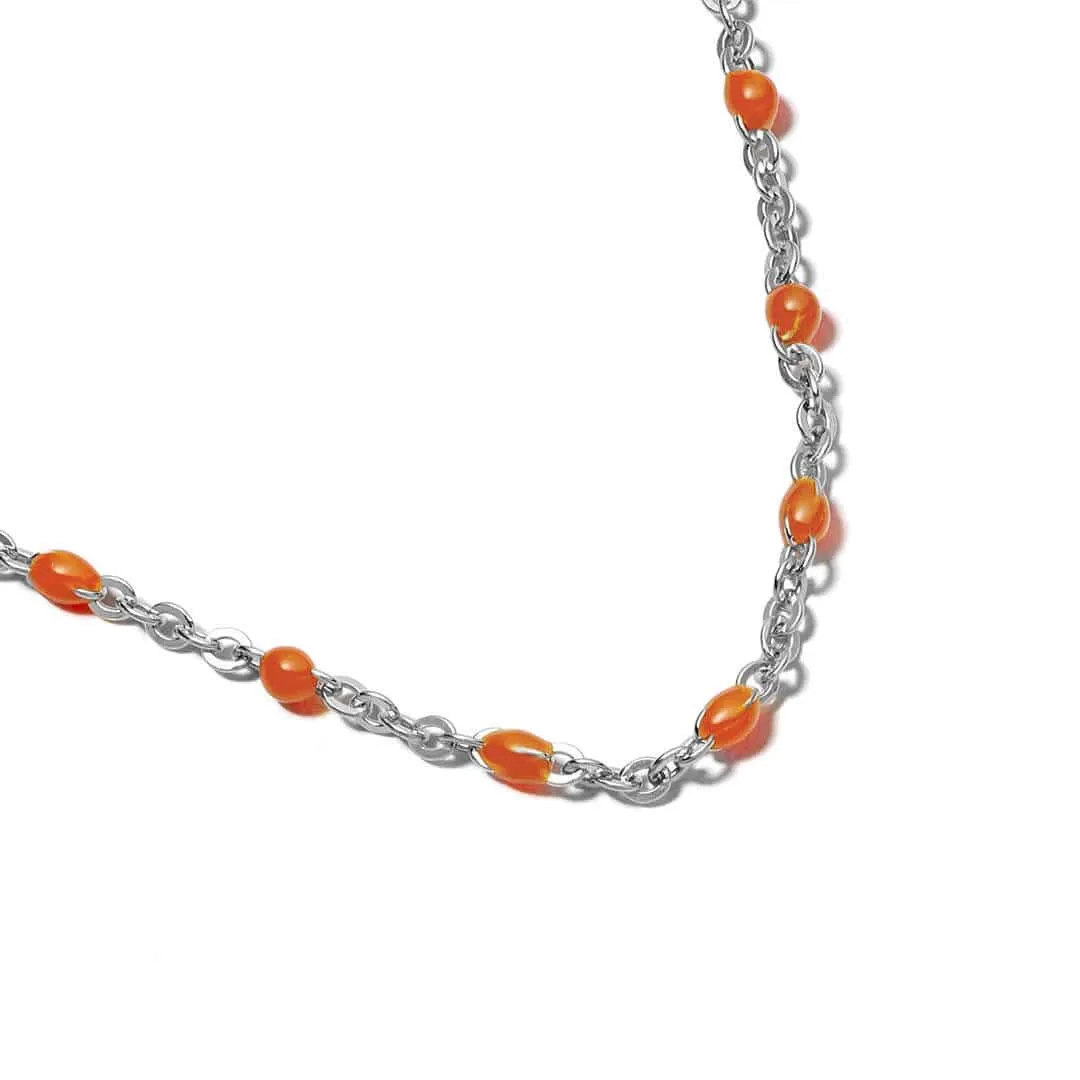 Daisy London Treasures Coral Beaded Bracelet, Silver