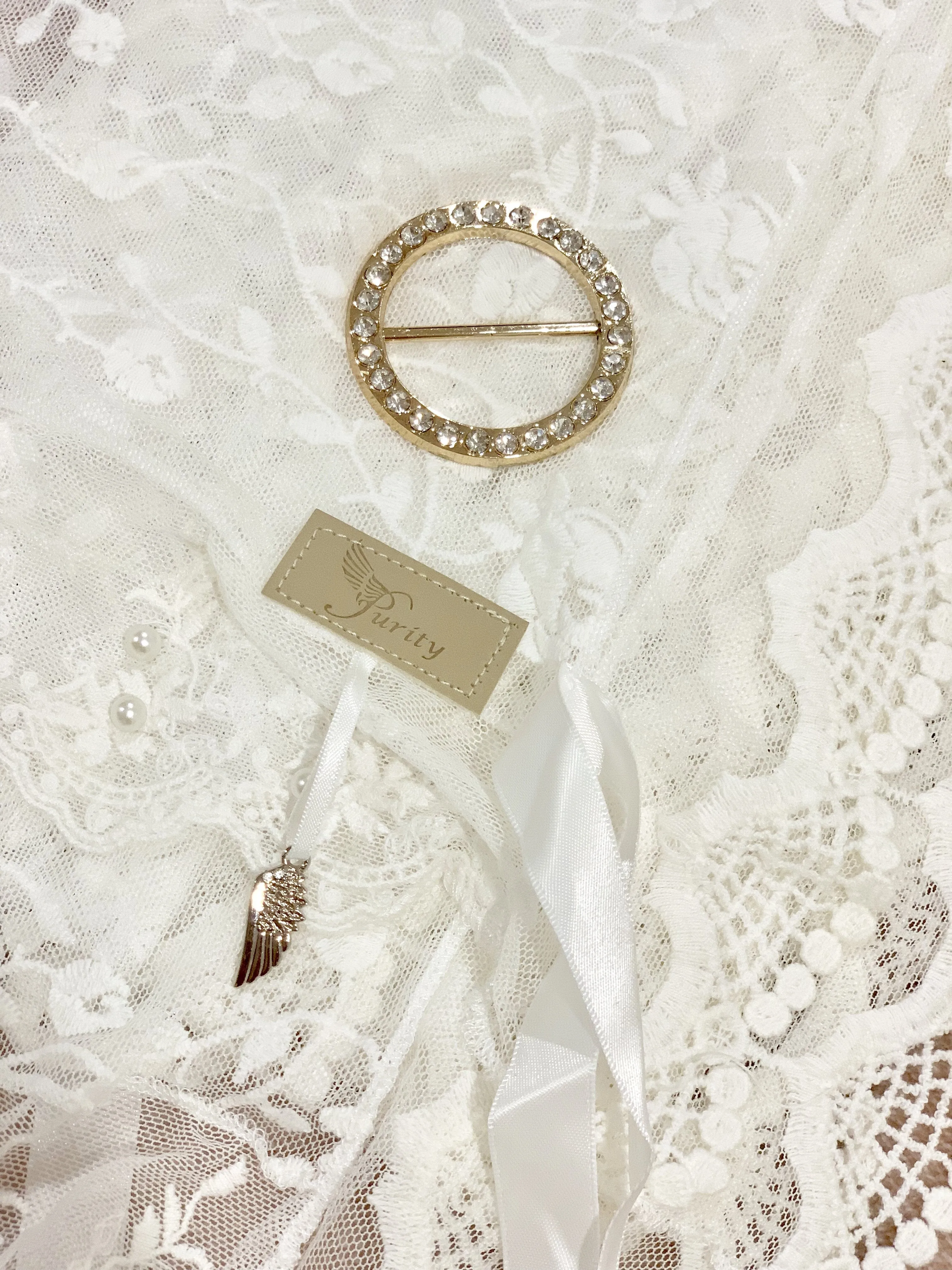 Diamonte Scarf Ring