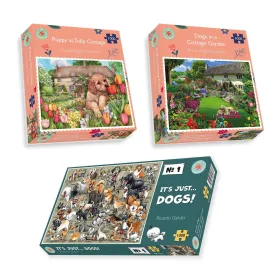 Dogs Galore 3 x 1000 Piece Jigsaw Puzzle Set