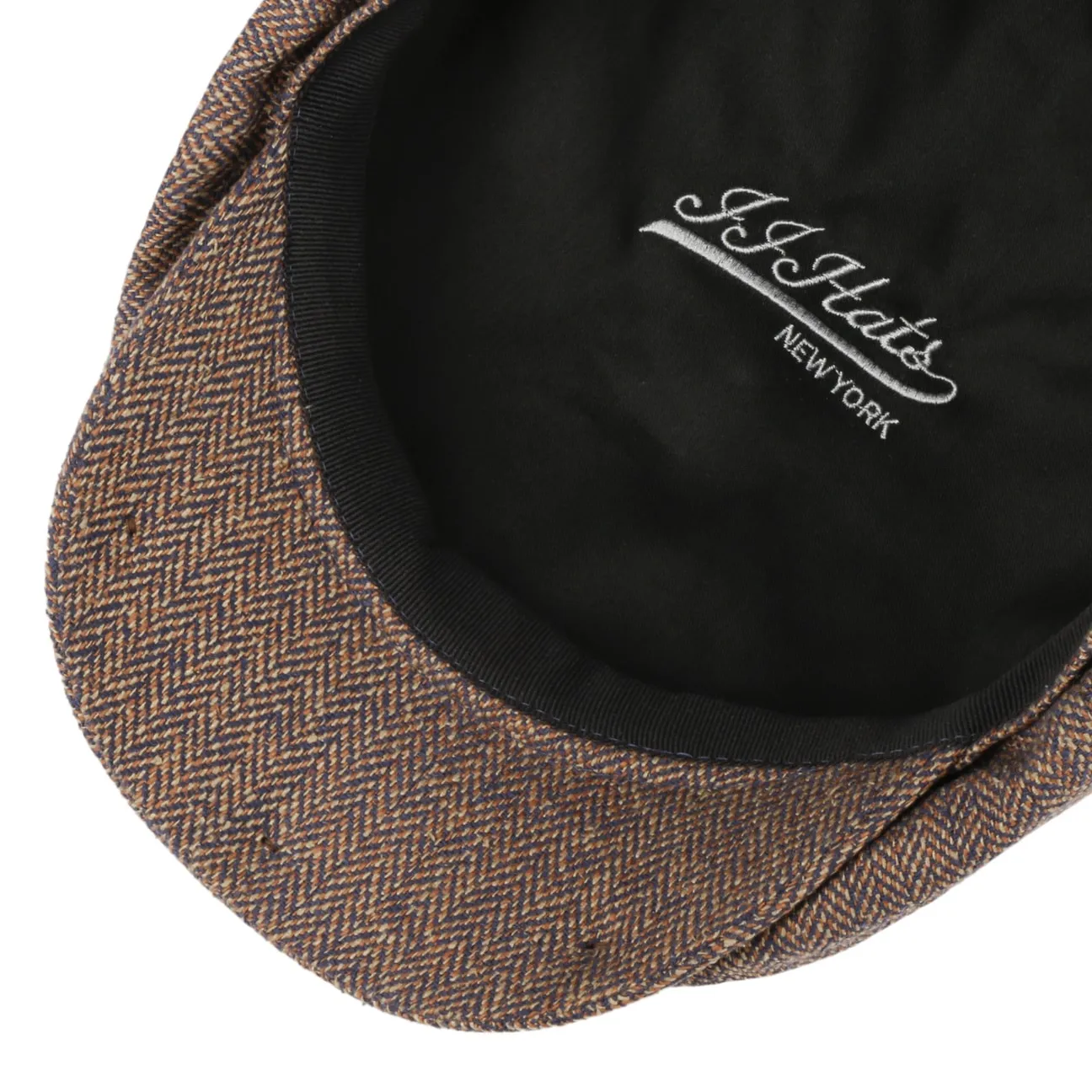Eight Panel Cap Silk Herringbone by JJ Hats