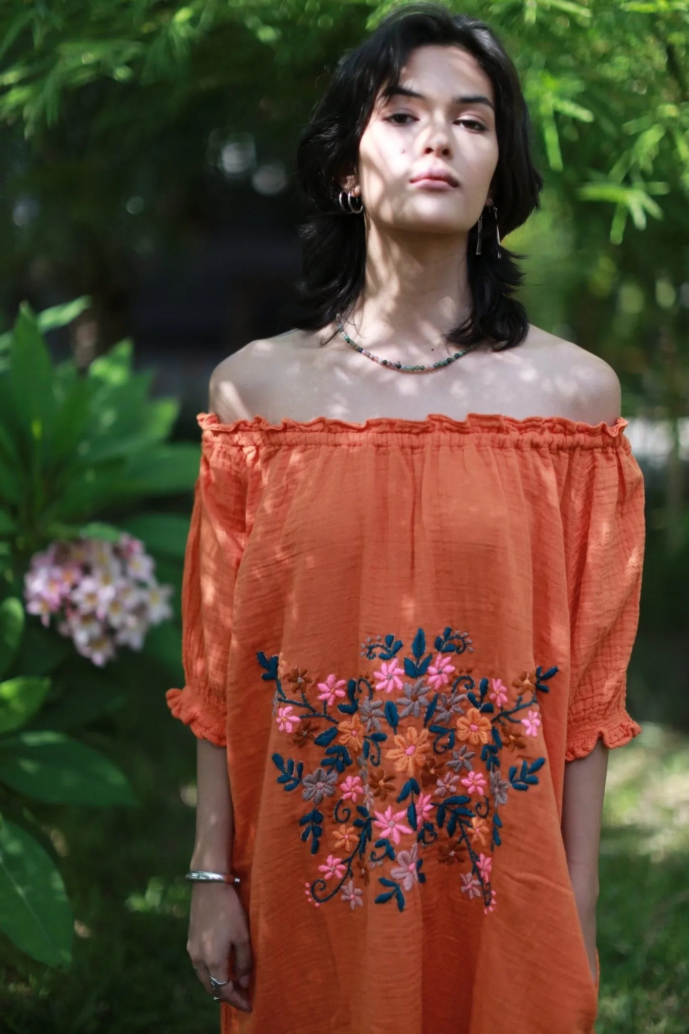 EMBROIDERED DRESS QUINCY