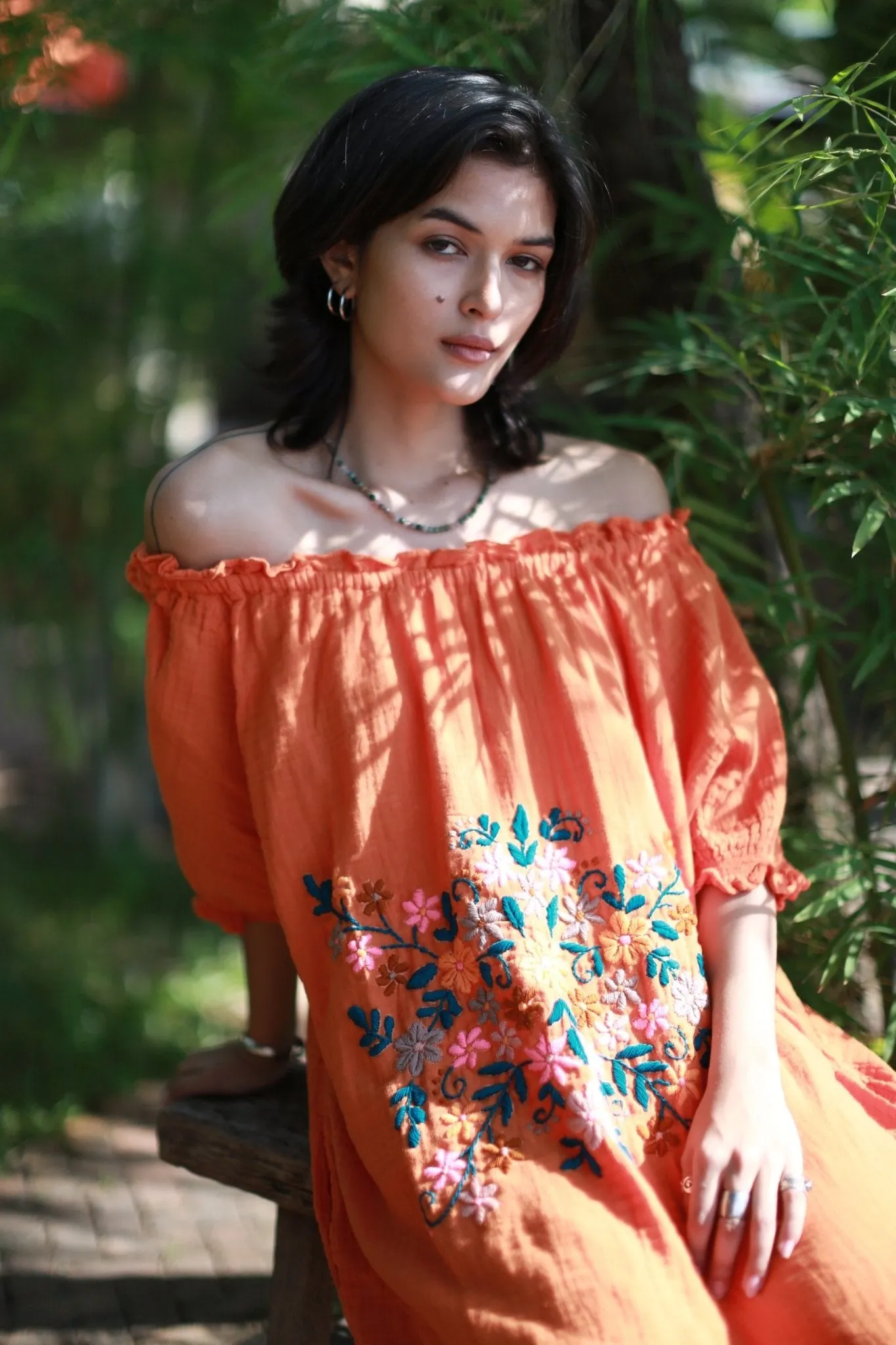 EMBROIDERED DRESS QUINCY