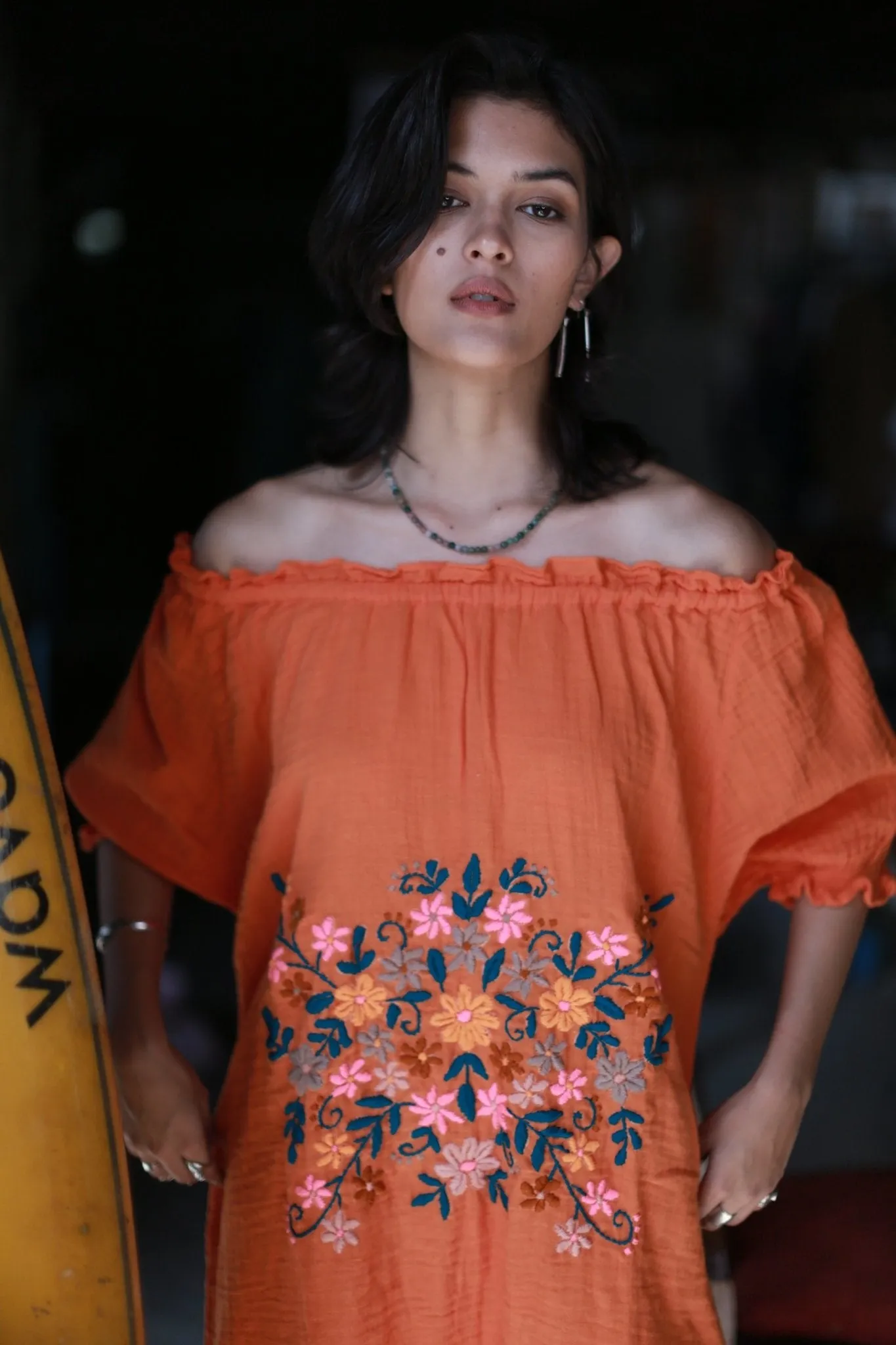 EMBROIDERED DRESS QUINCY