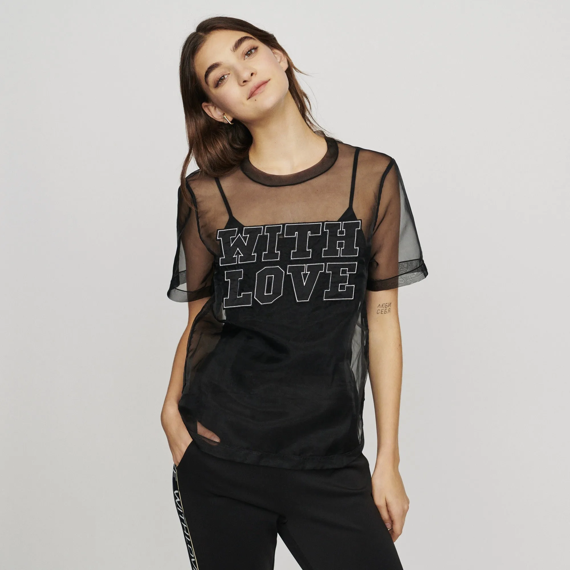 Embroidered Top - Black