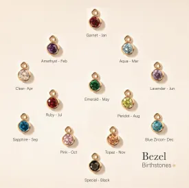 Extra Bezel Birthstones Charms