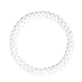 Frosted Ivory | Himalayan Glass Bead Bracelet