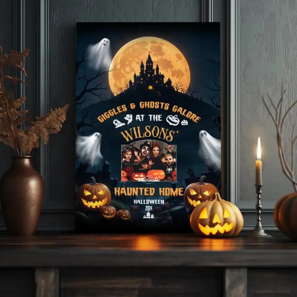 Giggles & Ghost Galore - Custom Photo - Personalized Gifts For Family - Canvas Gallery Wraps
