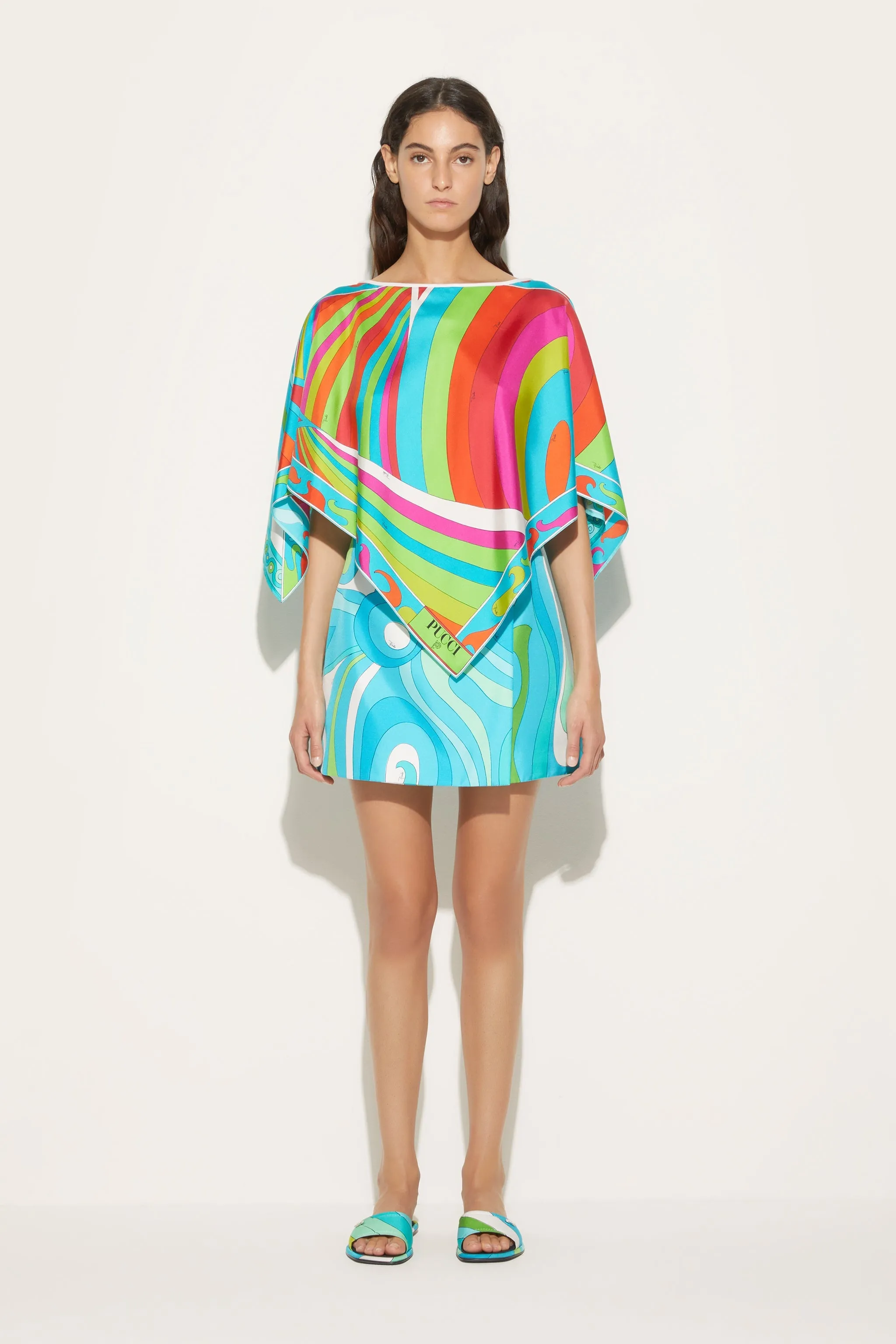 Iride-Print Silk Top