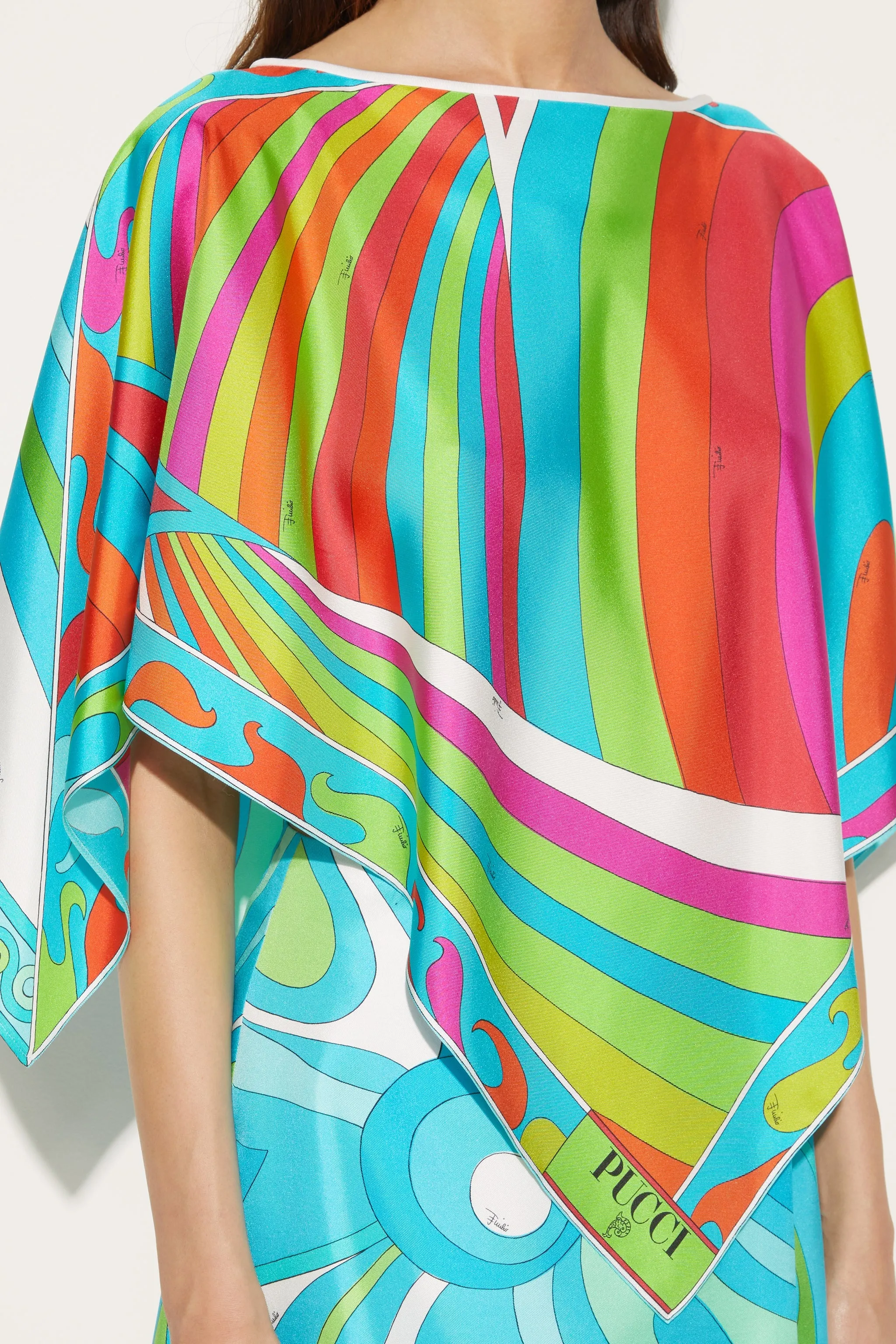 Iride-Print Silk Top