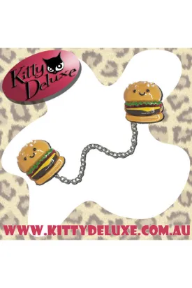 Kitty Deluxe Cardigan Clips in Bucky the Burger