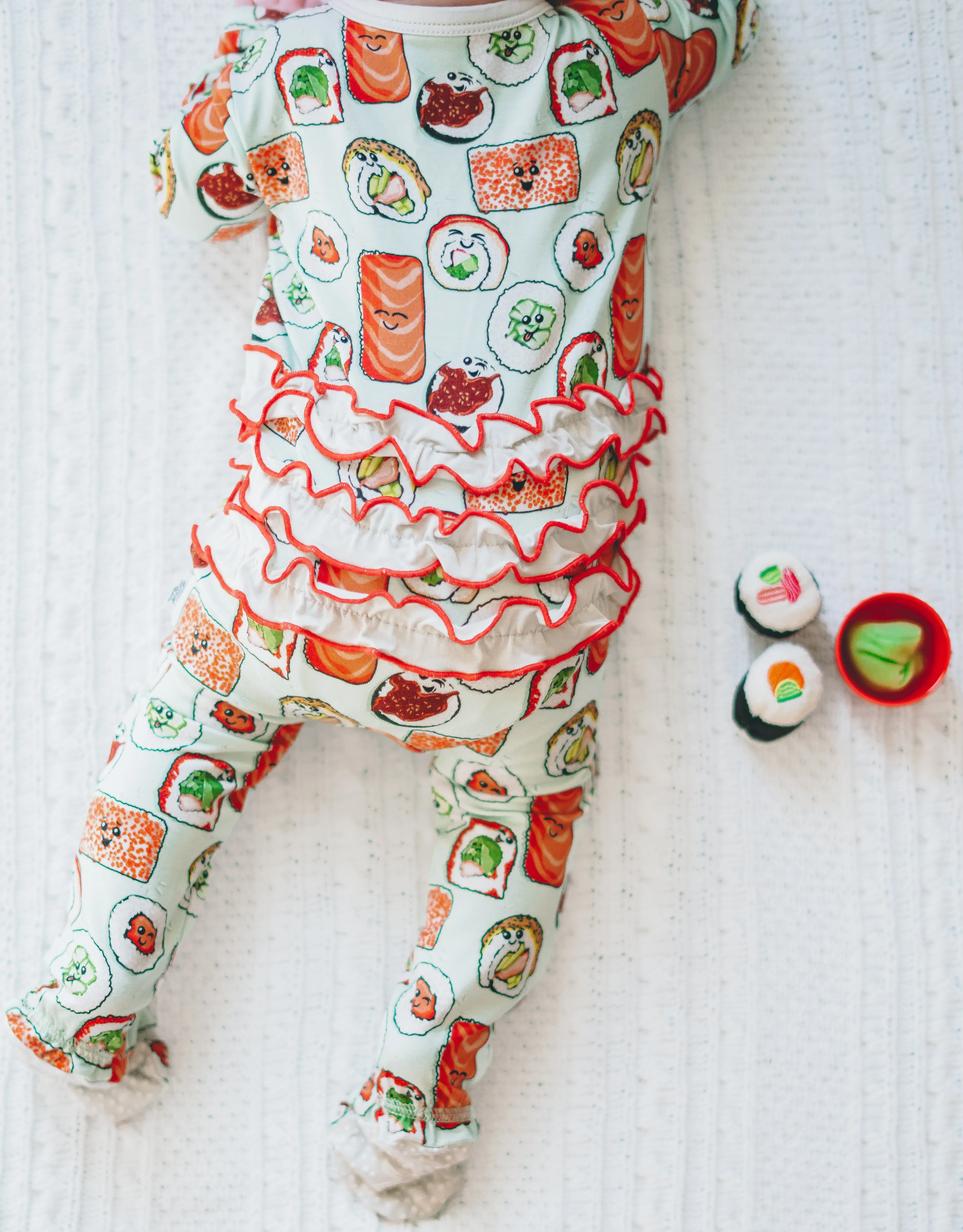 Let the Good Times Roll Ruffle Footie Snoozer