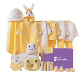 Little Surprise Box 24 Pcs Winter Wear Yellow Bunny Newborn Baby Girl/ Boy Gift Hamper Box