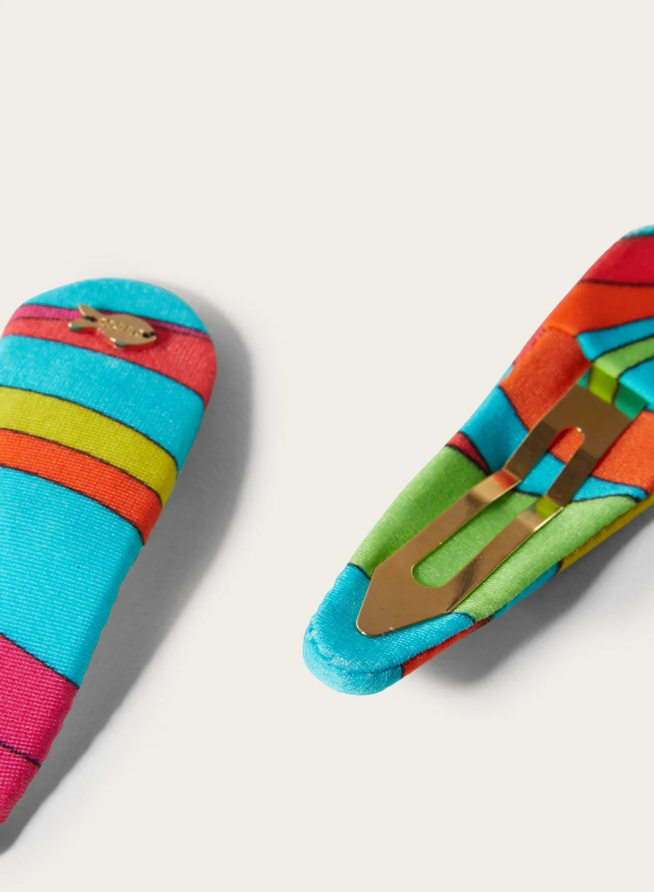 Marmo-Print Hair Clips