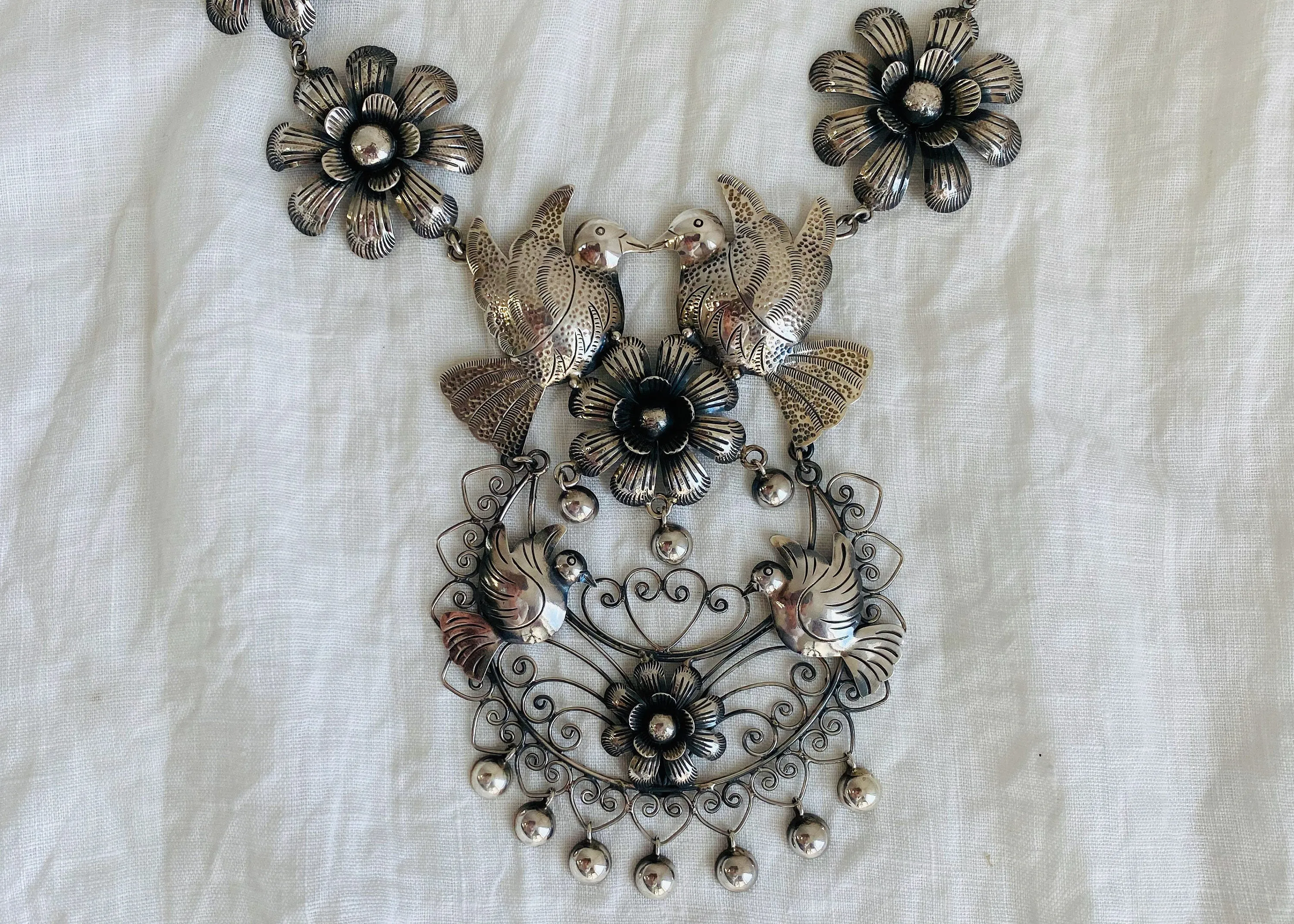 Mazahua Silver Necklace. Taxco. Stunning!