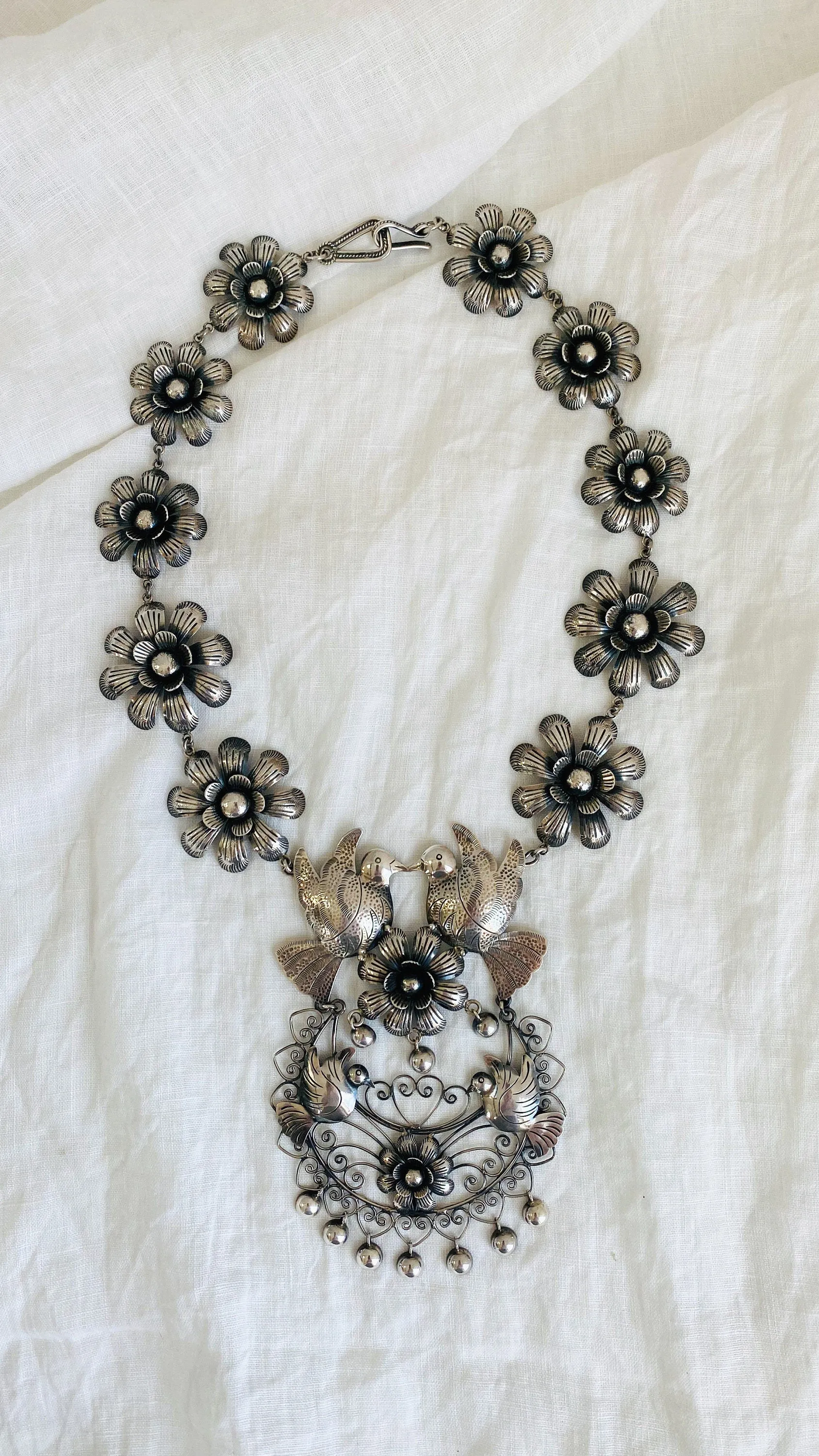 Mazahua Silver Necklace. Taxco. Stunning!