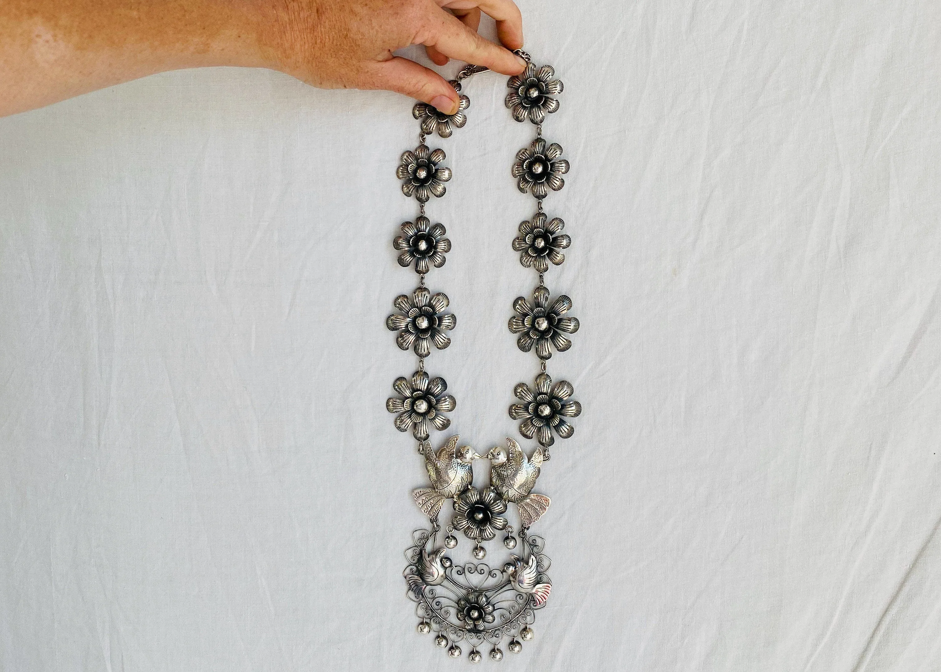 Mazahua Silver Necklace. Taxco. Stunning!