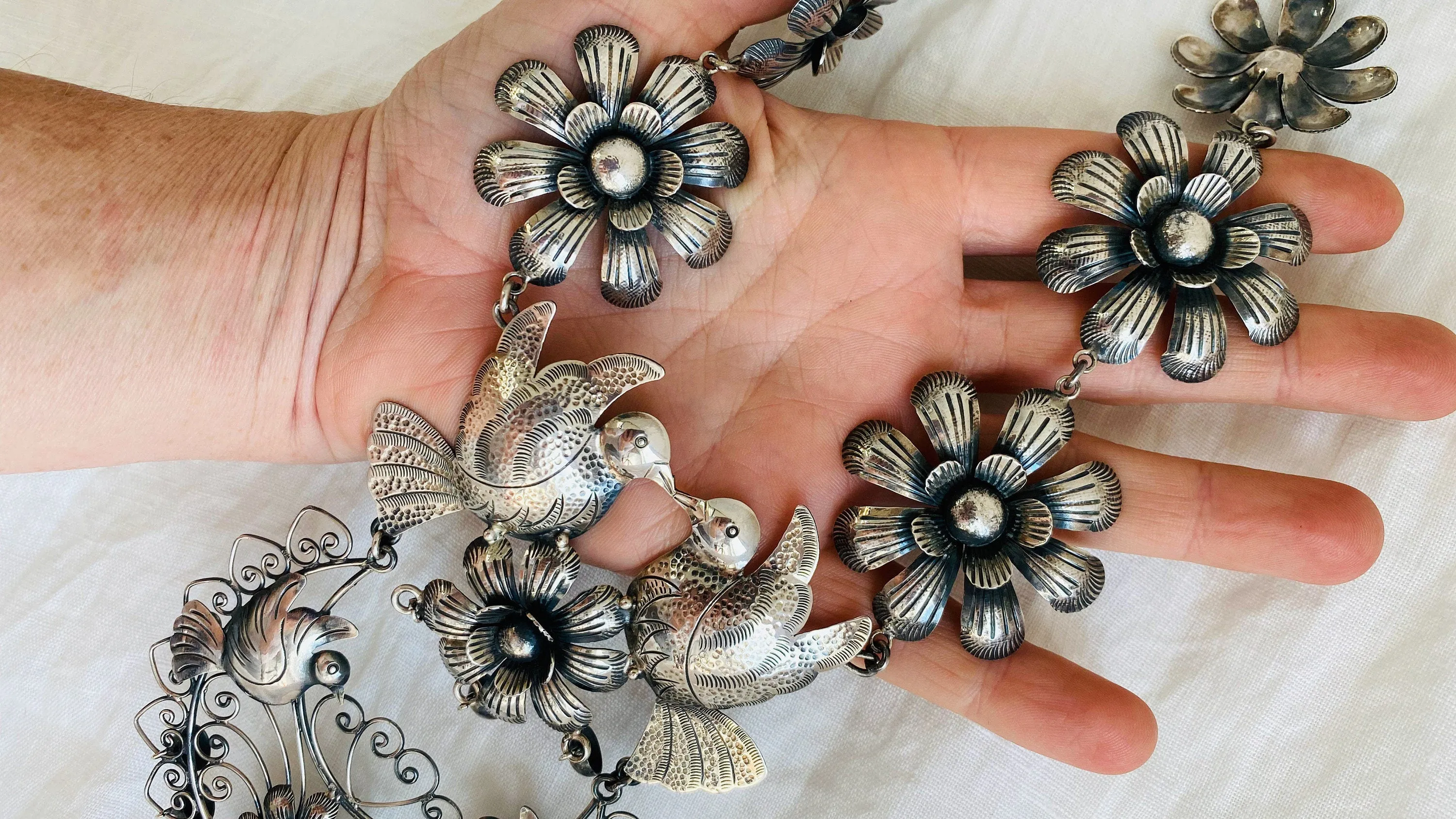 Mazahua Silver Necklace. Taxco. Stunning!