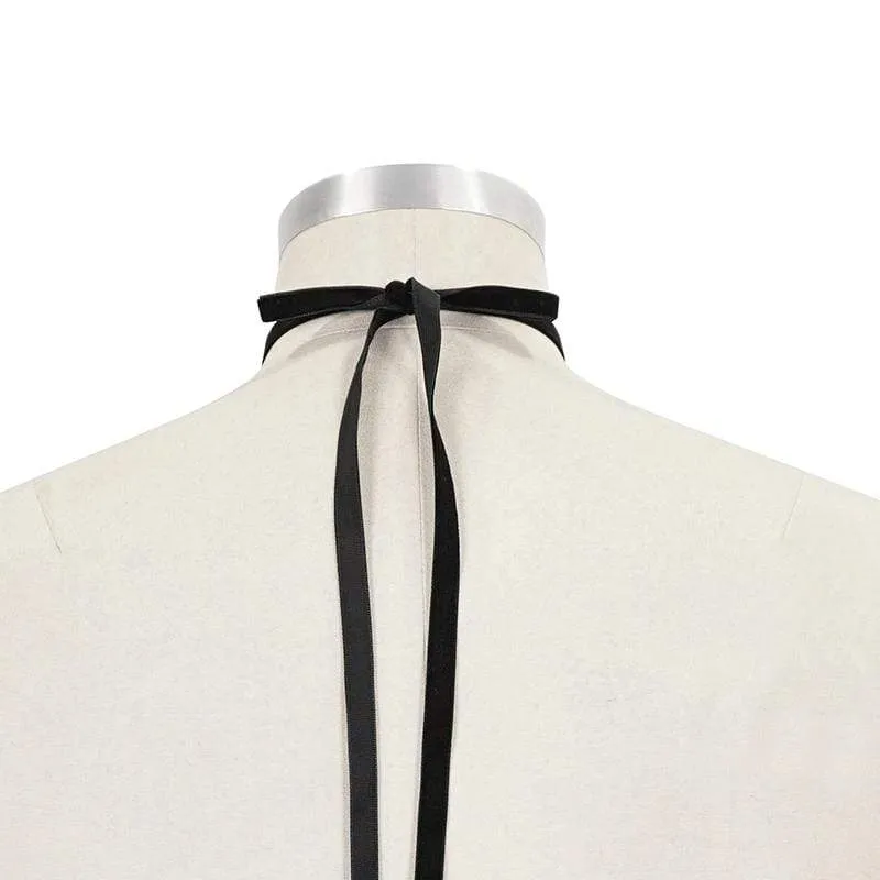 Men's Gothic Bowknot Necktie Red