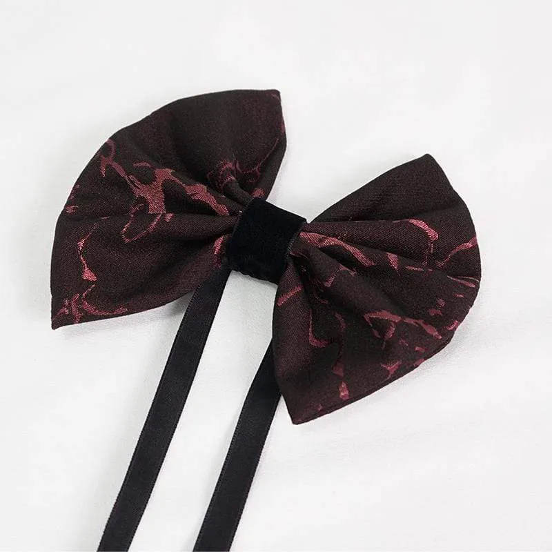 Men's Gothic Bowknot Necktie Red
