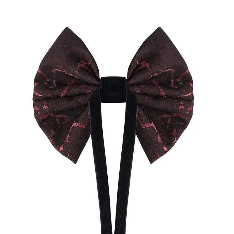 Men's Gothic Bowknot Necktie Red