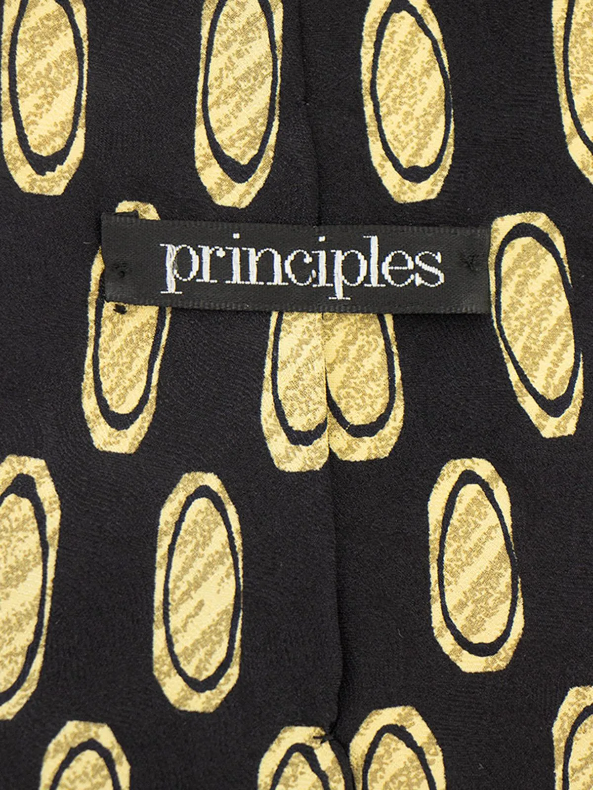 Mens Pure Silk Tie Abstract 50s Style