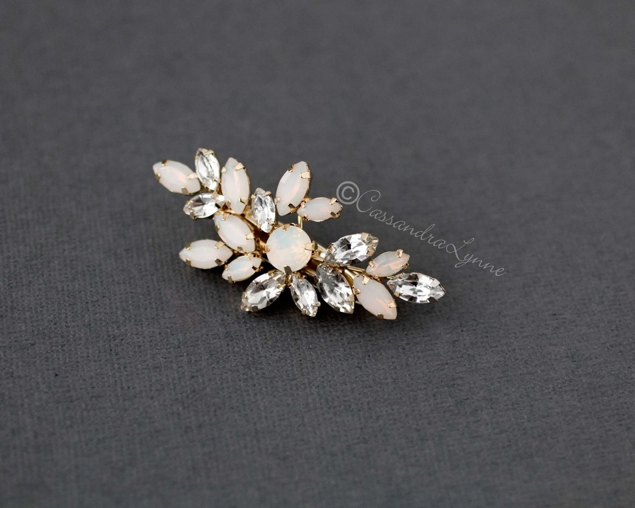 Mini Opal Bridal Hair Clip