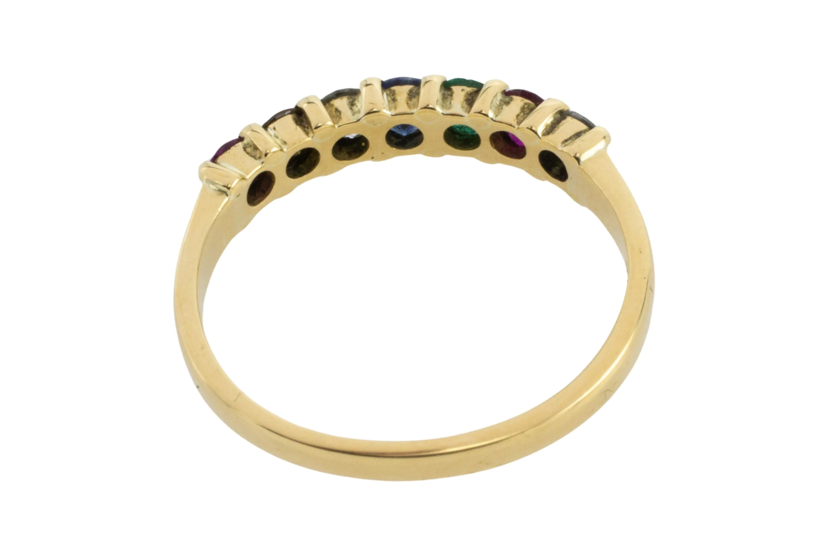Multi gem and diamond ring in 18 carat gold
