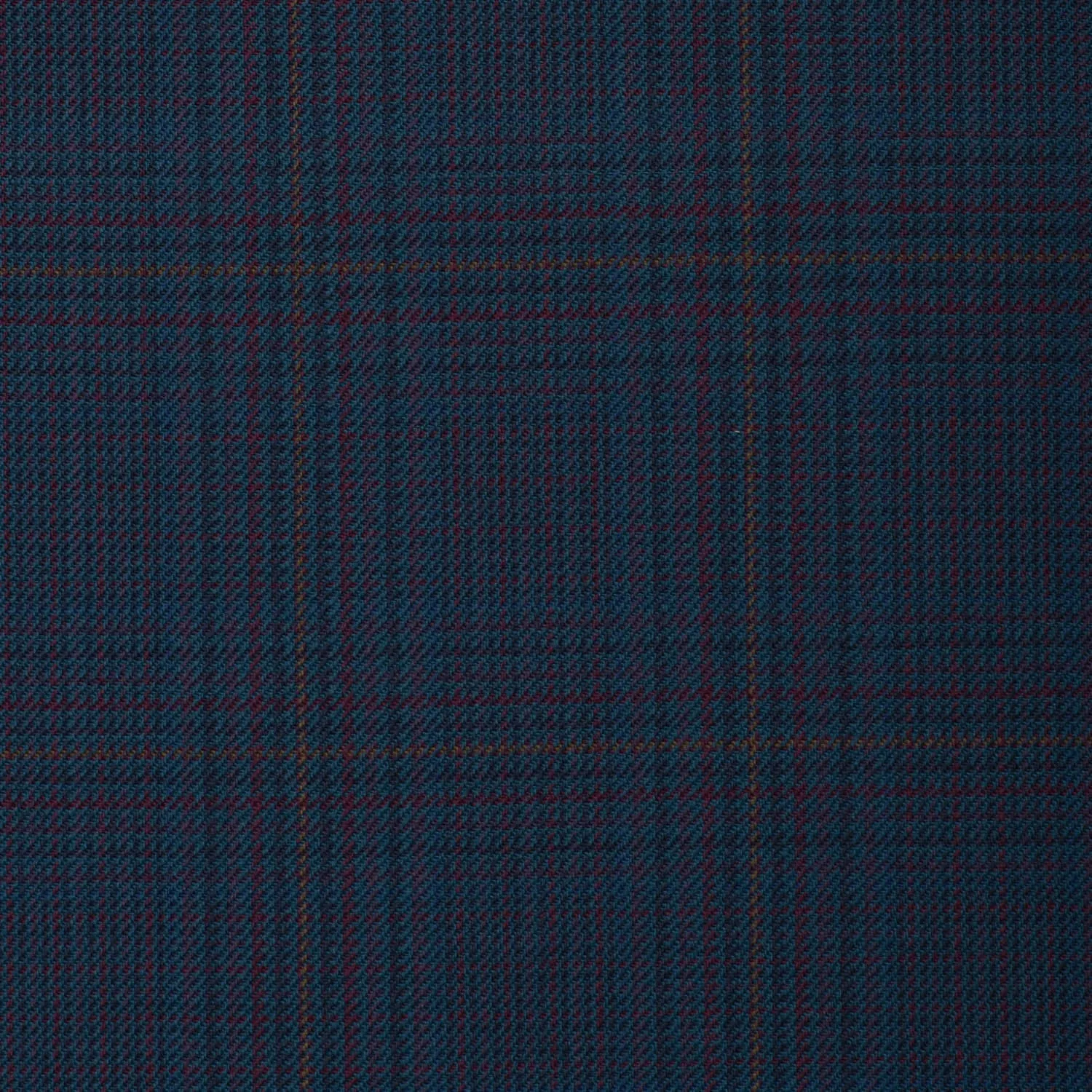 Navy And Red With Gold Overcheck Onyx Super 100's Luxury Jacketing And Suiting's