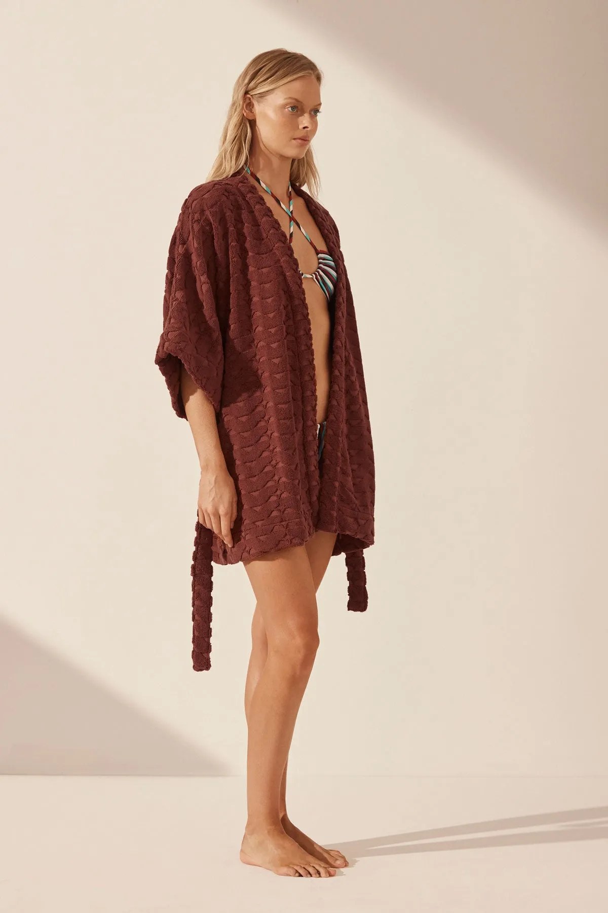 PAULINE TERRY ROBE - COGNAC