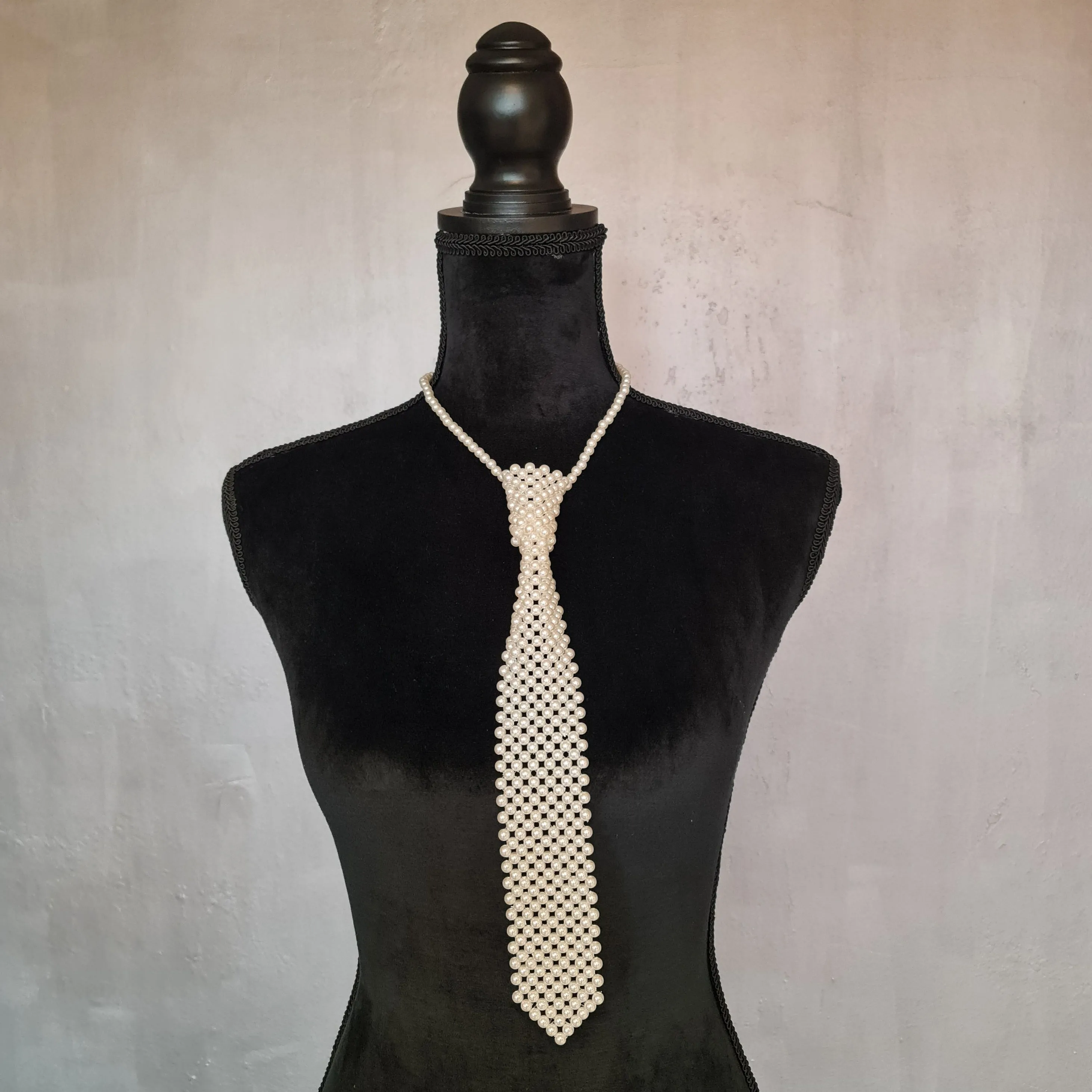 Perlu Drauge White Office Punk Style Neck Tie