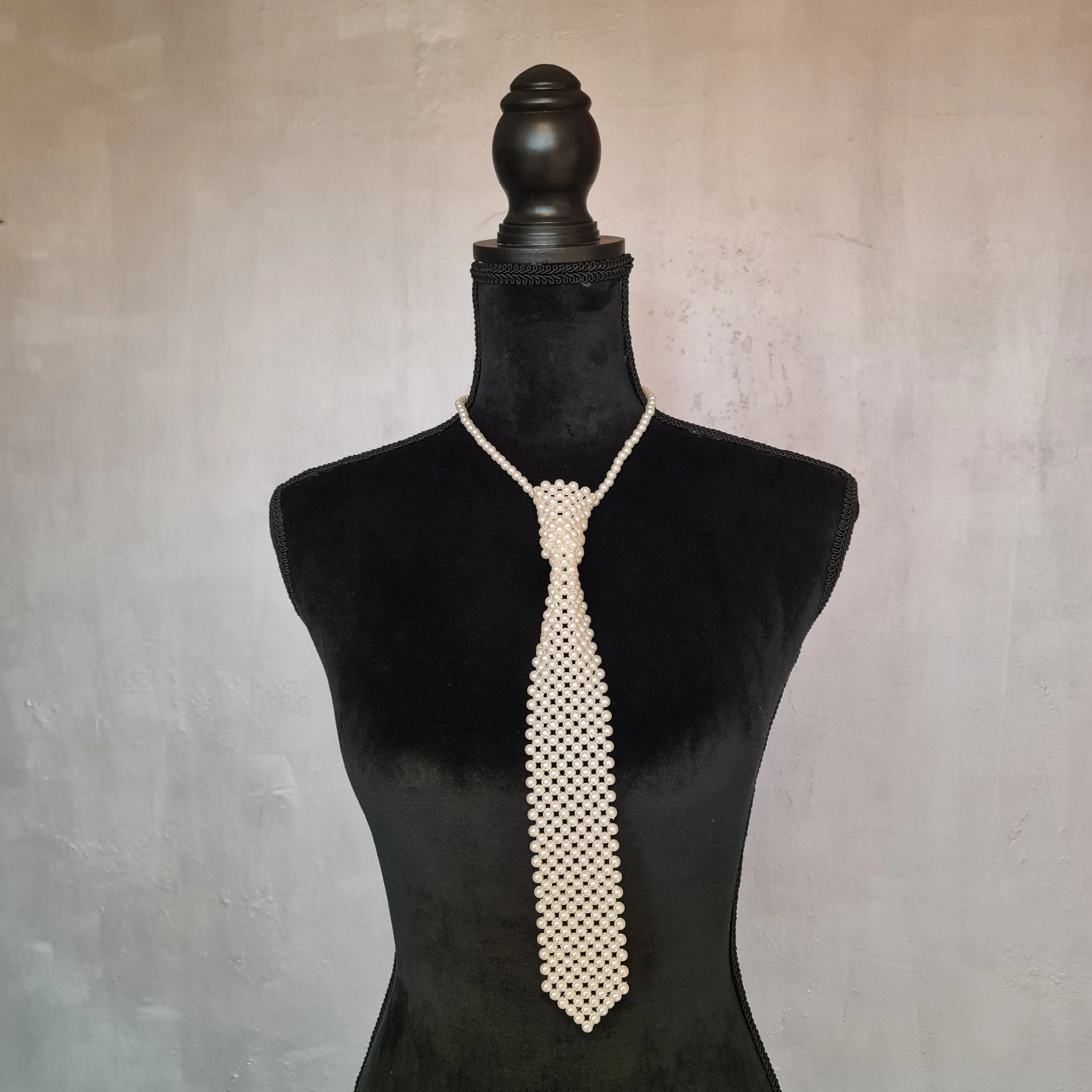 Perlu Drauge White Office Punk Style Neck Tie