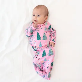 Pink Twinkling Trees Infant Gown