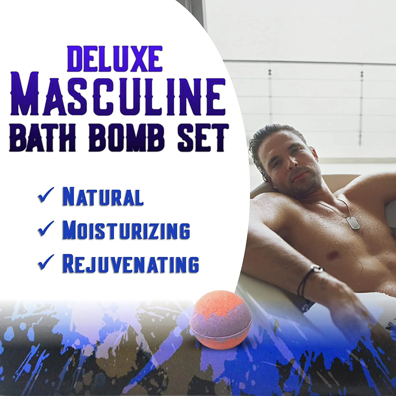 Purelis Large 24 Bath Bombs Gift Sets for Men with Shea Butter