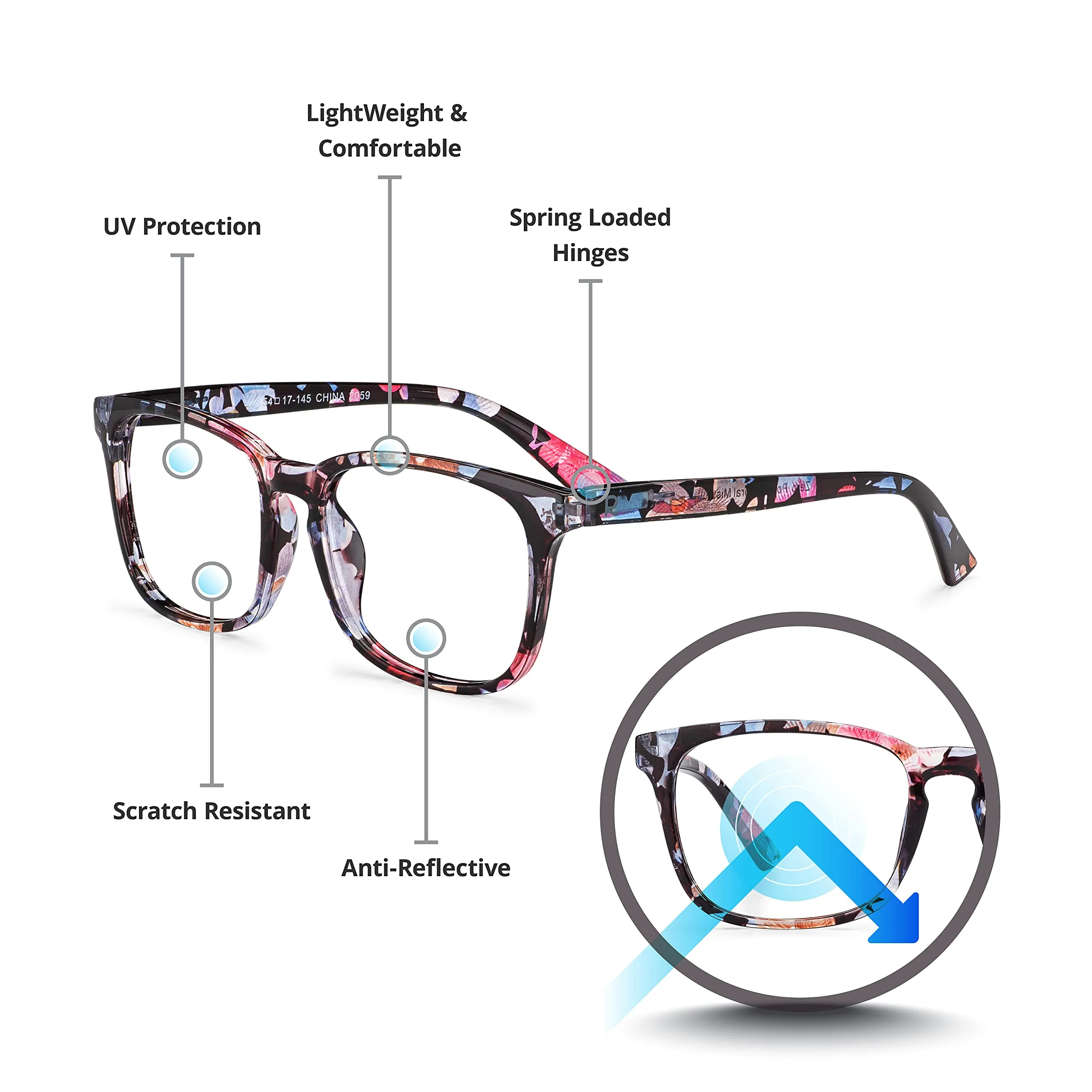 Readerest blue-light-blocking-reading-glasses-floral-2-50-magnification