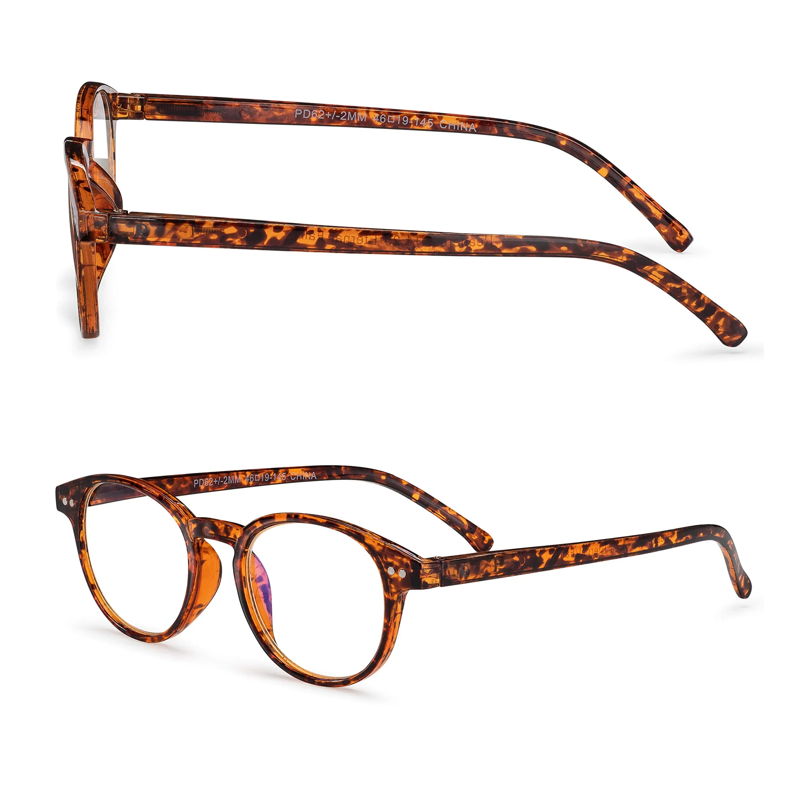 Round-Blue-Light-Blocking-Reading-Glasses-Tortoise-2-75-Magnification-Computer-Glasses