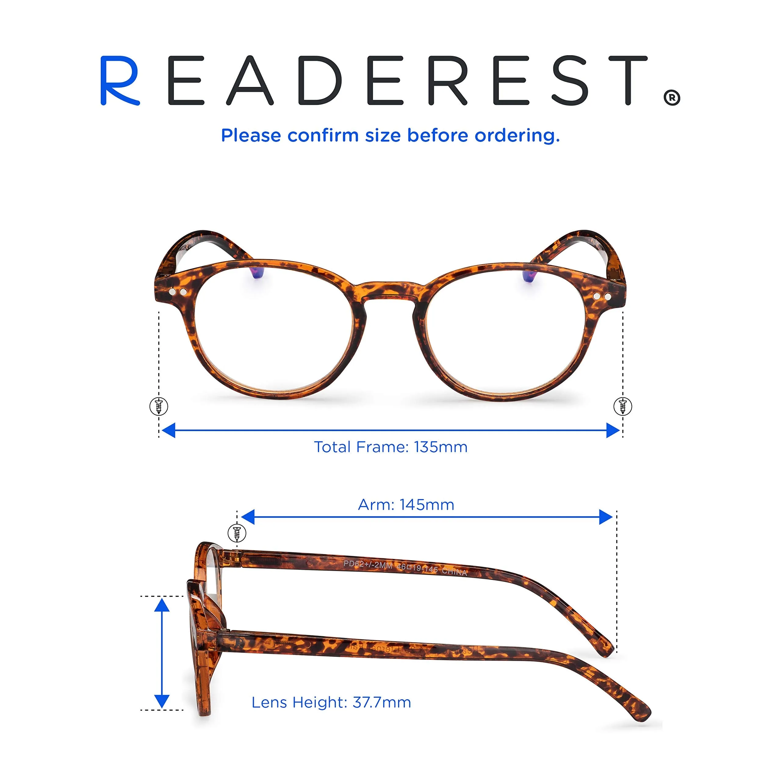 Round-Blue-Light-Blocking-Reading-Glasses-Tortoise-2-75-Magnification-Computer-Glasses