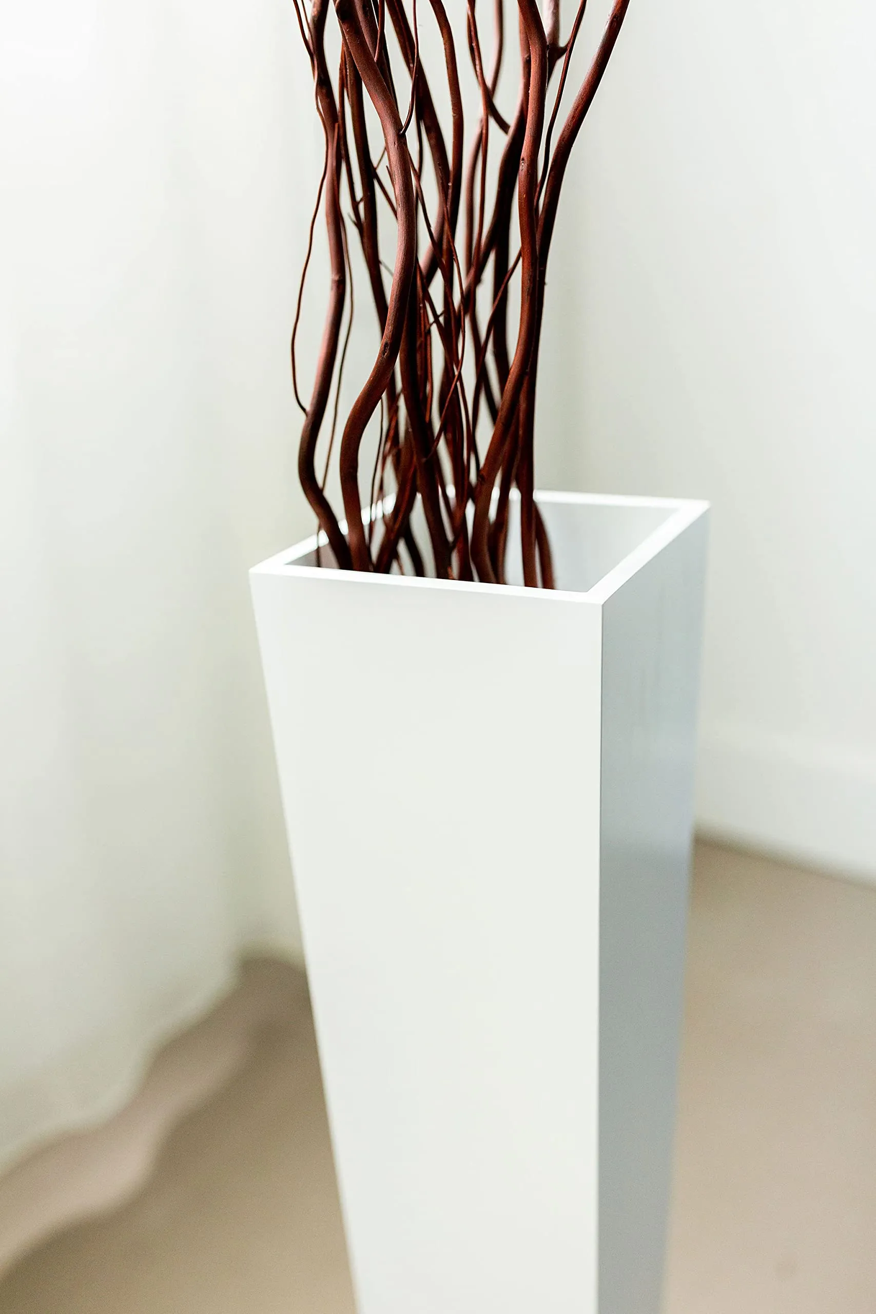 Set of 4 |36 Tapered Tall Floor Vase - Solid White