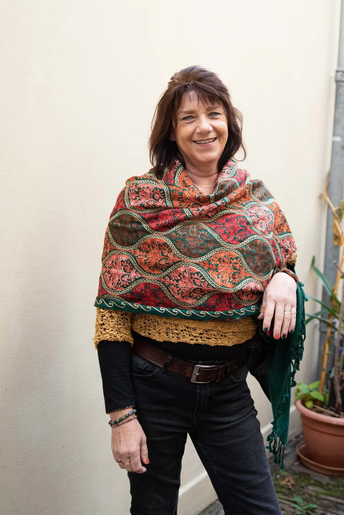 Shanila embroidery handmade scarf - alissa