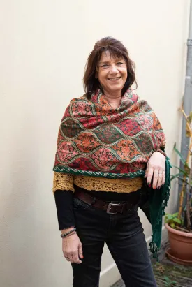 Shanila embroidery handmade scarf - alissa