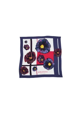 Silk scarf - Men's flowers