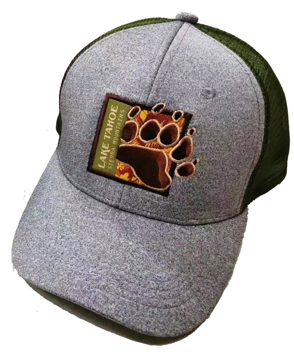 Souvenir Ball Cap Square Bear & Paw Patch, Lake Tahoe