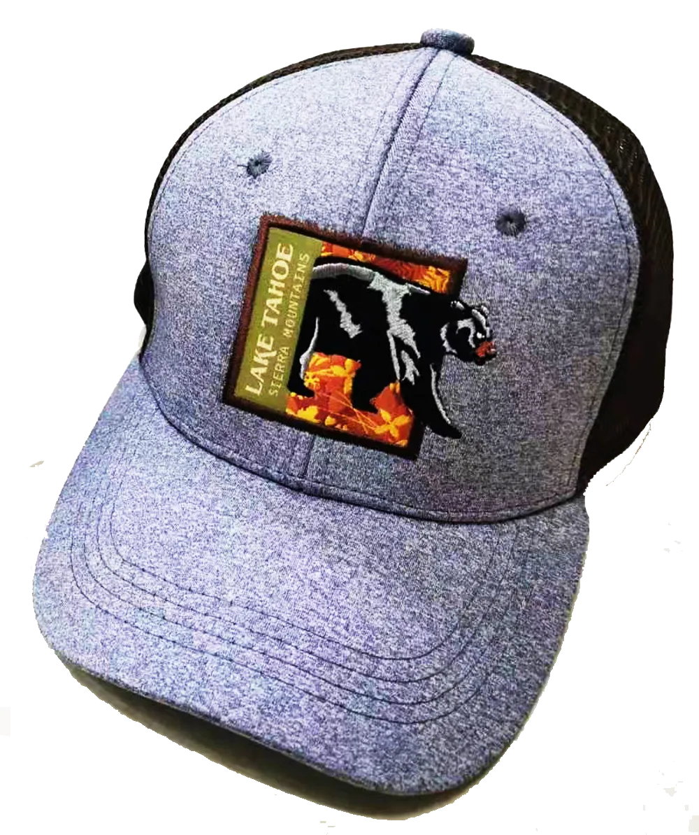 Souvenir Ball Cap Square Bear & Paw Patch, Lake Tahoe