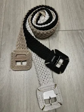Square Buckle Woven Belt