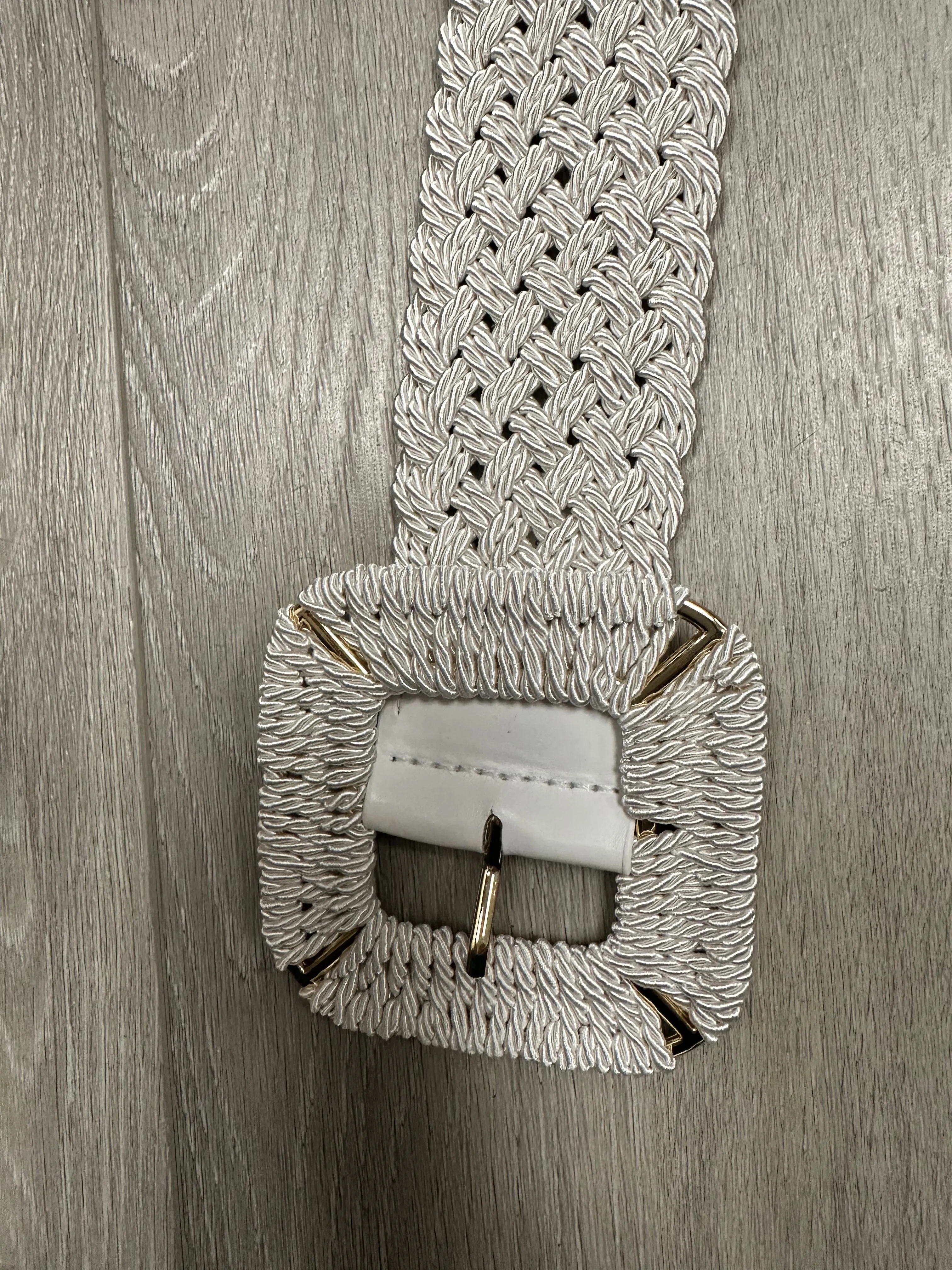 Square Buckle Woven Belt