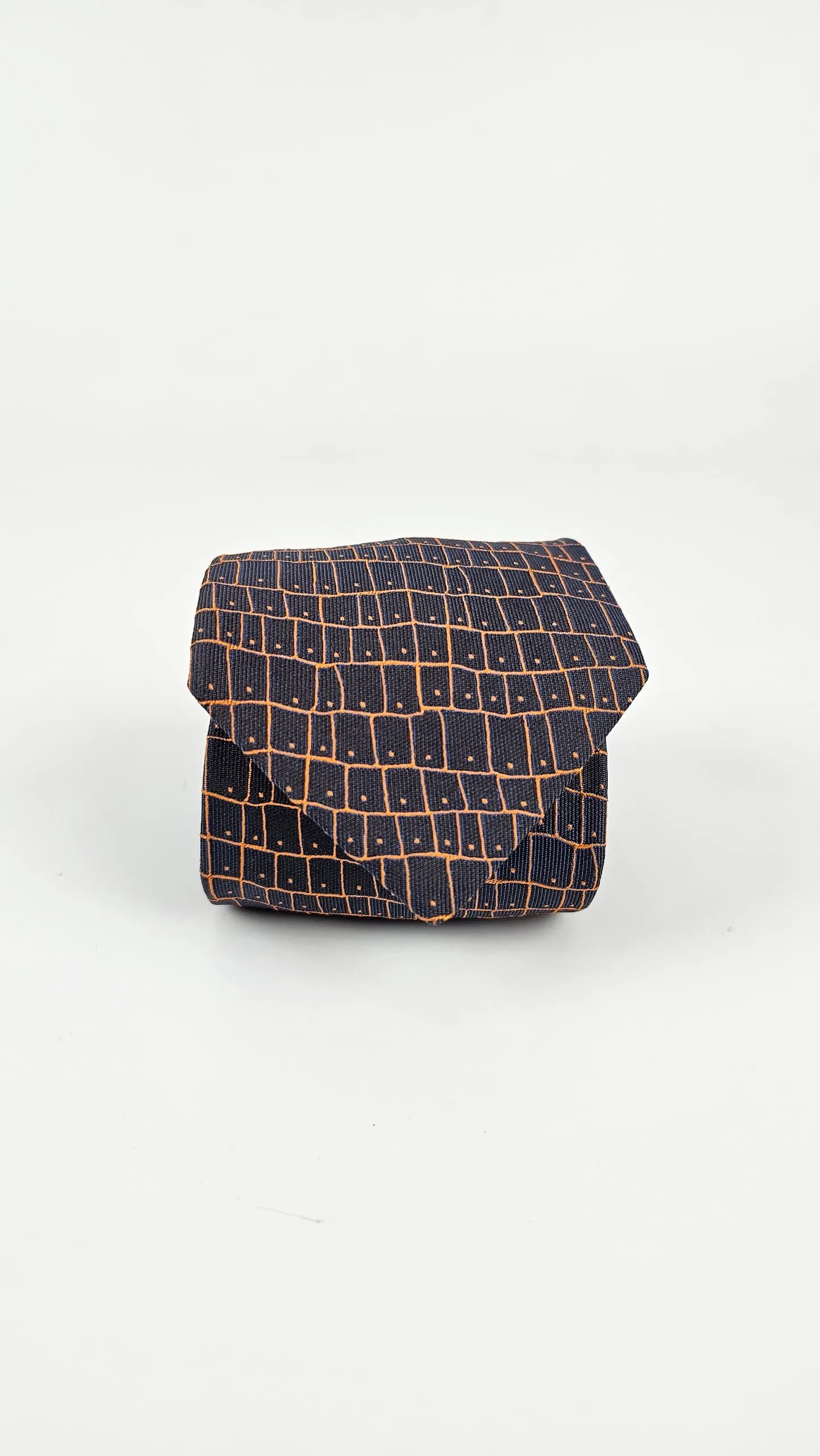 Textile Indigo Orange Necktie