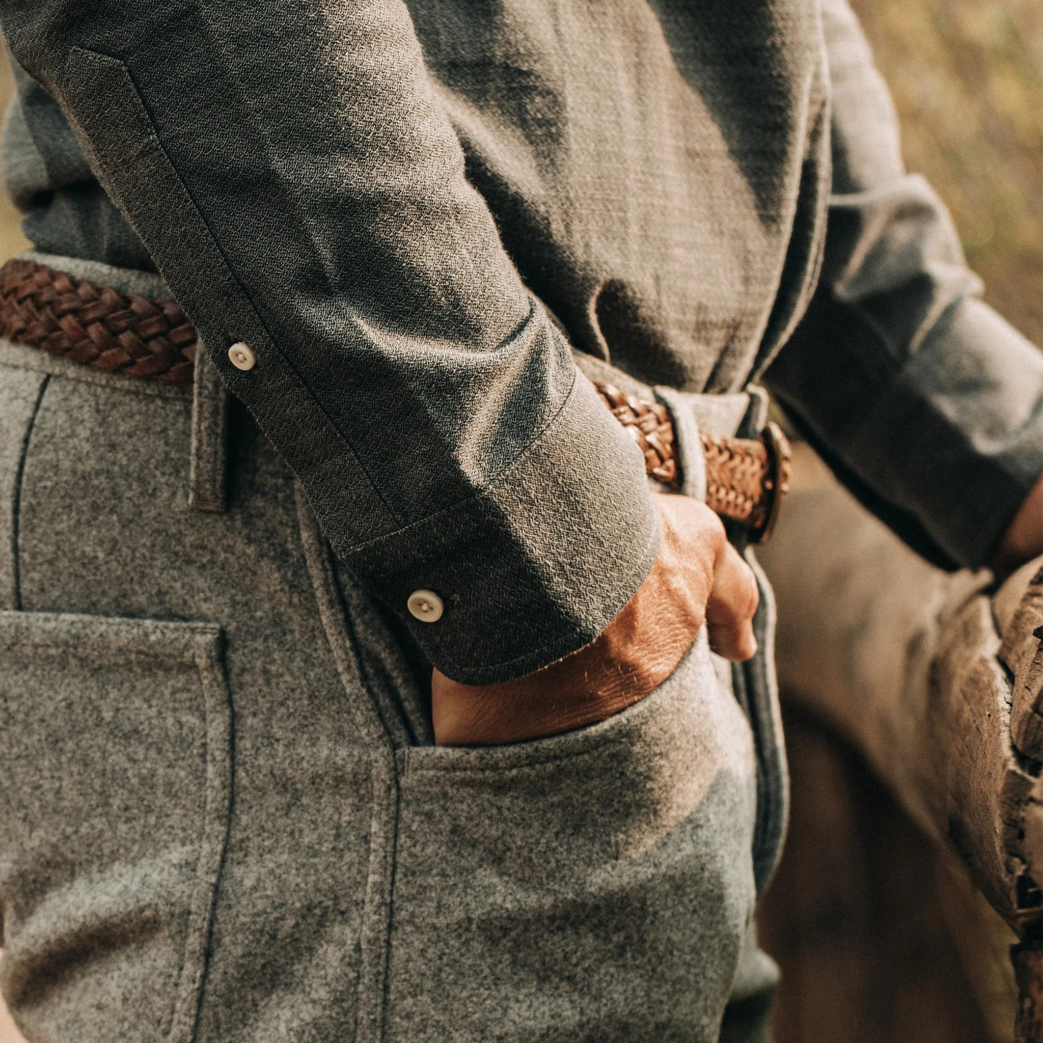 The Camp Pant in Heather Grey Wool