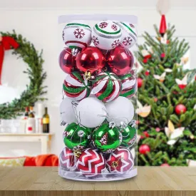 Unique and Sparkling Christmas Bauble Set of 60-Piece
