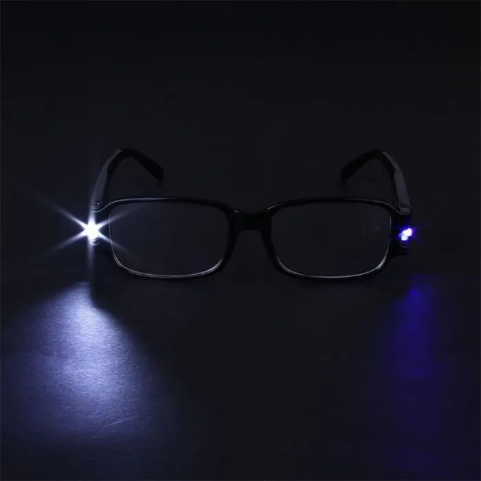 Unisex Multi Strength Reading Glasses with LED Magnifier Light Up Eyeglasses