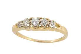 Vintage five stone diamond ring