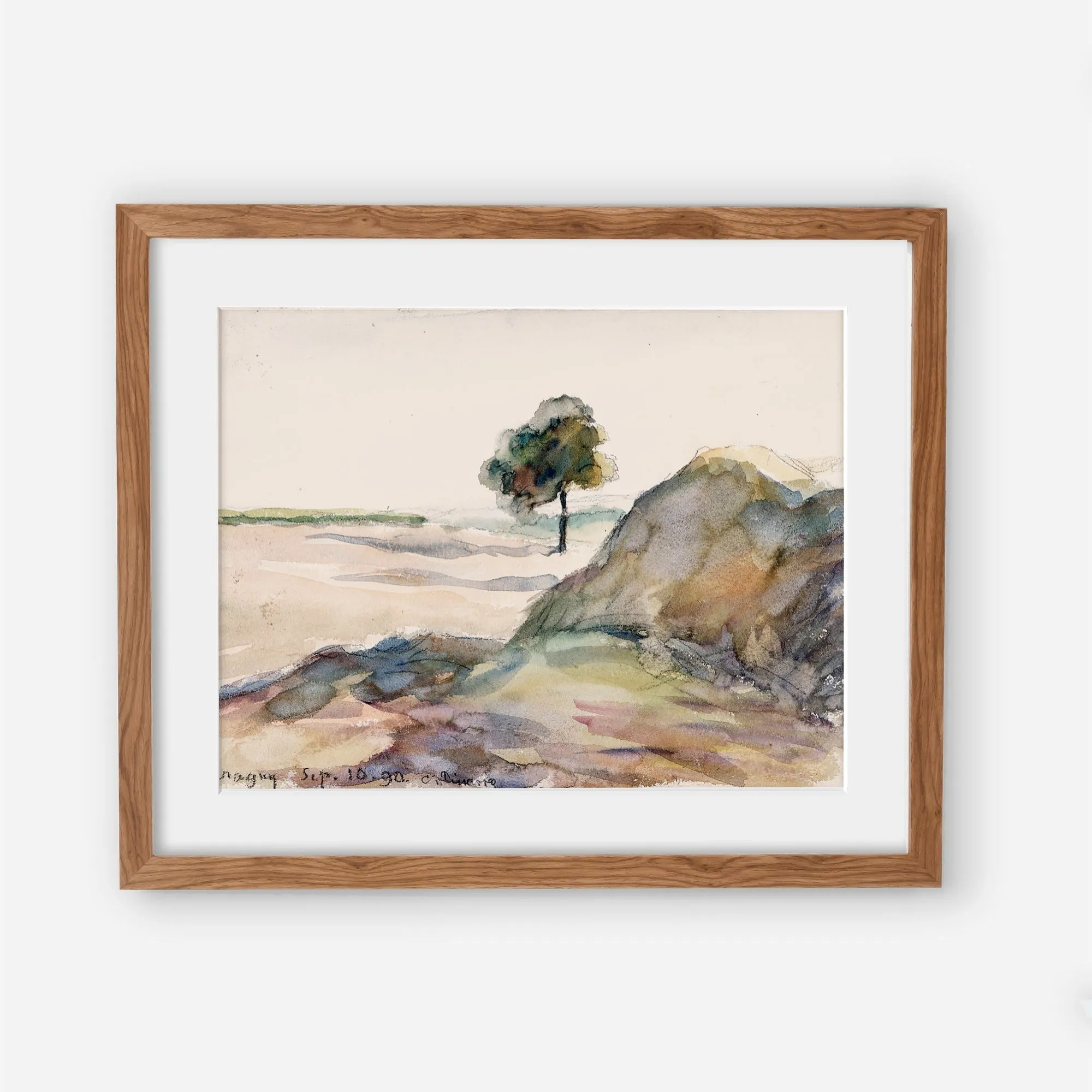 Watercolor with Tree Landscape Wall Art
